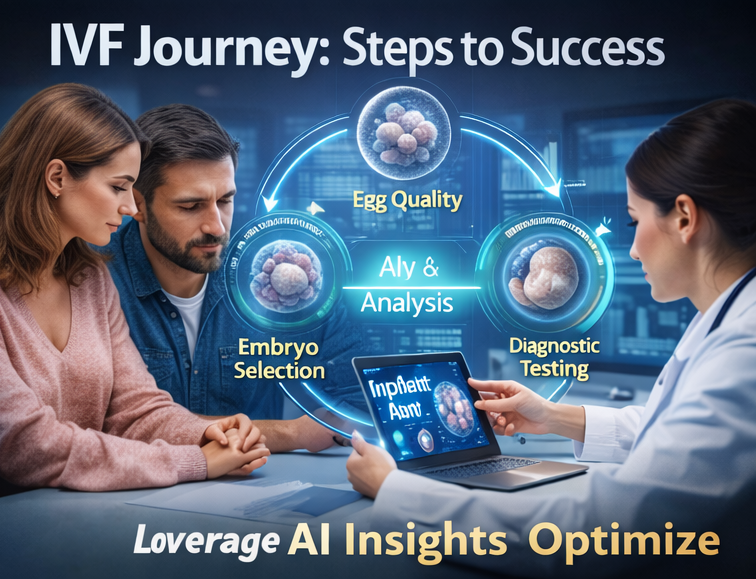 IVF treatment process and success factors diagram